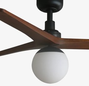 FARO 34277-11L - Mennyezeti ventilátor KLIM M 1xE27/15W/230V dió/fekete + távirányító