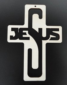 Vintage dekoráció fából - Jézus, mérete: 260x187 mm