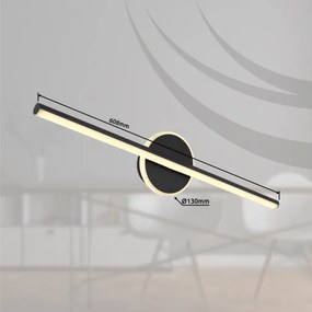 Globo 41924S - PEPE LED fürdőszobai tükörvilágítás 10W 230V IP44 fekete