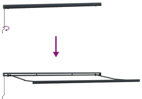 Napernyő Antracit 5 x 3 m Fém