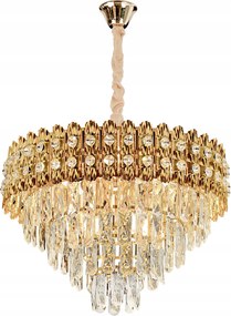 Mennyezeti Lámpa Függő Kristály Arany Csillár Glamour Nappaliba 60CM 8xE14