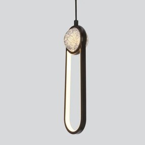 LED Csillár zsinóron LACRIMA LED/15W/230V 3000K fekete