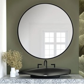 Baltica Design Tiny Border Round tükör 100x100 cm kerek fekete 5904107904535