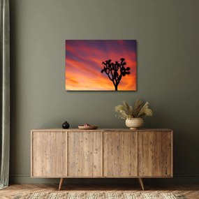 Naplemente egy fa sziluettje felett (70x50 cm)