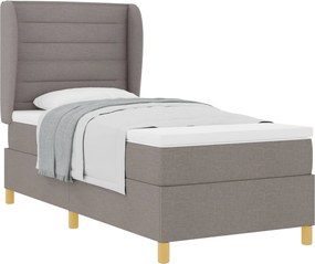 vidaXL Boxspring ágy matraccal Sötétszürke 90x190 cm Szövet Tópszínű