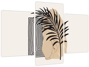 Kép - Absztrakció trópusi levelekkel N⁰3 (90x60 cm)