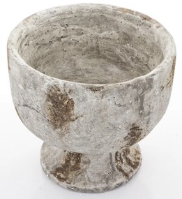 Cyrus design Kaspó cement szürke, barna 23,5x25x25cm