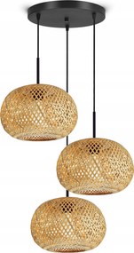 Mennyezeti Lámpa Függő Bambusz Fonott Boho Természetes 580-EZ3 Led E27