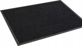 Lábtörlő Gumírozott Bemeneti Rugalmas Durva Fekete 60x80 cm