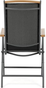 Kerti szék, alumínium, hálós kivitel, szürke, AZC-W1408 GREY