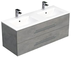 SAT Cube Way Fürdőszobaszekrény mosdóval 120x53x46 cm beton matt CUBE461202BEMOD