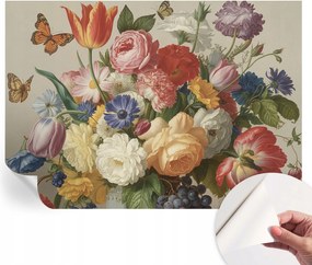 Öntapadós Dekoratív Fotótapéta Hálószobába Virágok és pillangók 208x146 cm