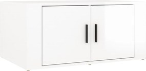 vidaXL magasfényű fehér szerelt fa dohányzóasztal 80 x 50 x 36 cm