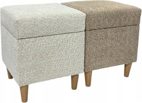 Leo4dog Nyitható puff tárolórekesszel Boucle N 35x35x42 lábtartóval