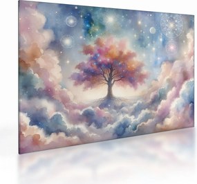 Üveg kép – Életfa a felhőkben (70x50 cm)