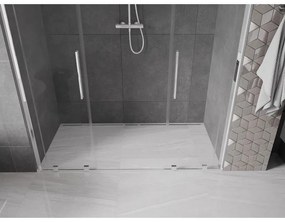 Mexen Velar L Duo, tolózuhanyajtó nyitáshoz 170 cm, 8 mm átlátszó üveg, króm, 871-170-003-02-01