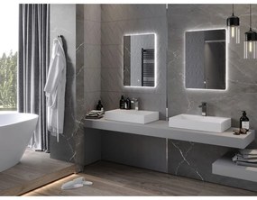 Mexen Sun, LED fürdoszobai tükör háttérvilágítással 50 x 70 cm, 6000K, páramentes, 9807-050-070-611-00