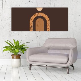 Kép - Narancssárga ívek N⁰3 (120x50 cm)
