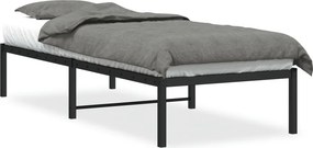 vidaXL fekete fém ágykeret 80 x 200 cm