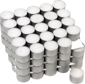 Fehér teamécses gyertya illatmentes 100 db 8 óra ég