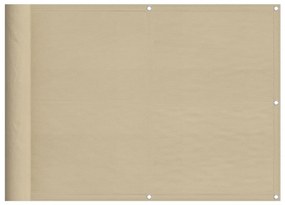 bézs 100% oxford poliészter erkélyparaván 75 x 800 cm