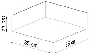Mennyezeti lámpa HORUS 35 2xE27/60W/230V fekete
