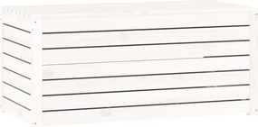 vidaXL fehér tömör fenyőfa kerti láda 101 x 50,5 x 46,5 cm