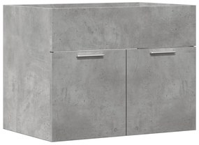 Betonszürke szerelt fa mosdószekrény 60 x 38,5 x 46 cm
