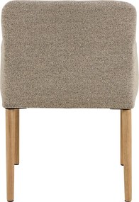 Bézs kárpitozott karfás étkezőfotel Zoe – Actona