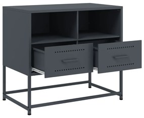 antracitszürke acél TV-szekrény 68 x 39 x 60,5 cm