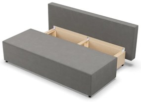 Nobu kanapé, bársony, világosszürke