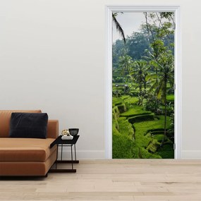 Fotótapéta ajtóra - Tegalalang rizsteraszok (95x205cm)
