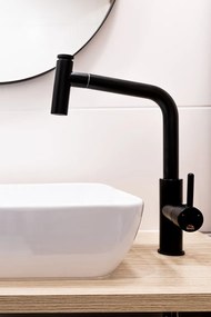 Laveo Toro, álló konyhai csaptelep h-390, fekete, LAV-BAX_769D