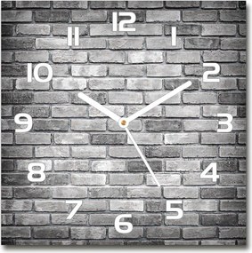 Csendes üveg falióra Tégla falióra 30x30