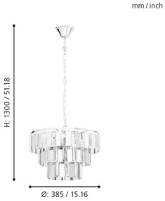 Eglo 99095 - Csillár ERSEKA 5xE14/40W/230V