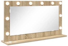 Pipere Tükör Sonoma tölgy Szerelt fa, Üveg 80 x 45 x 18 cm Tükör