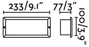 FARO 72092 - LED Kültéri beépíthető lámpa STRIPE-2 LED/5W/230V IP54