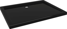 vidaXL téglalap alakú fekete ABS zuhanytálca 80 x 100 cm