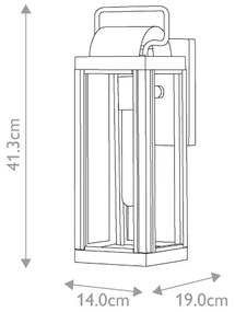 Hinkley HK-SAG-HARBOR-S-BU -Kültéri fali lámpatest HARBOR 1xE27/60W/230V IP44