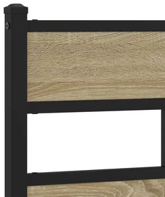 sonoma tölgy színű szerelt fa ágykeret matrac nélkül 80x200 cm