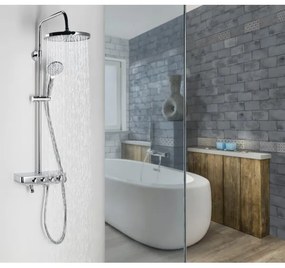 Aqualine - Zuhanyszett FARRAO csapteleppel, fényes króm