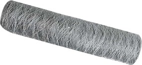 vidaXL Hexagon kerítés Ezüst 0,4 x 10 m Horganyzott acél