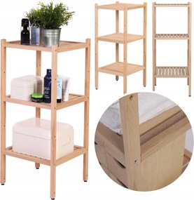 Fürdőszobai polc fürdőszoba szekrény fa állvány fürdőszoba