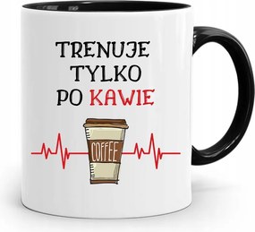 Edzőnek Fekete Bögre Csak Kávé Után, fényképes nyomattal