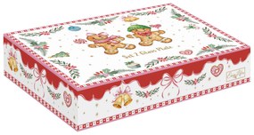 Karácsonyi Üvegtál szett 2 db-os mézeskalács figura forma díszdobozban Sweet Christmas