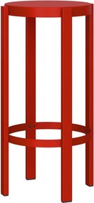 Piros acél bárszék (ülésmagasság 75 cm) Doon – noo.ma