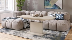 Mazzoni ASTON MINI-Z Bézs (Pezsgő) - MODERN NYITHATÓ EMELHETŐ DOHÁNYZÓASZTAL ÉTKEZŐASZTAL ÁTALAKÍTHATÓ ASZTAL