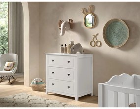 Fehér gyerek komód 90x89x57 cm Amori – Vipack