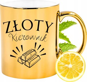 Arany Bögre Csillogó Arany Vezető Ajándék Nyomtatott Fotóval