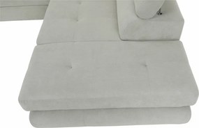 Ülőgarnitúra, világosszürke, szövet, jobbos, BUTON P